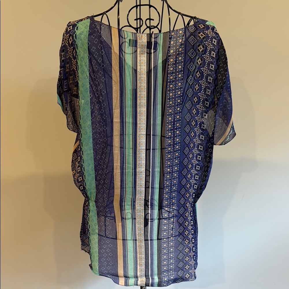 Sanctuary Blue and‎ Green Boxy Blouse - Picture 3 of 3